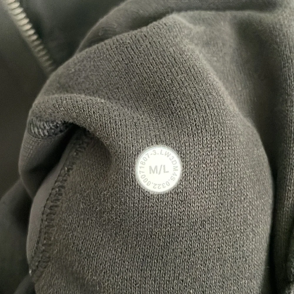 NWT Lululemon Scuba Oversized 1/2 Zip Hoodie Black Size M/L - Picture 7 of 11